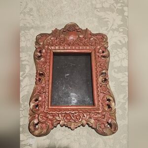 Vintage Carved Red and Gold Frame 5×8